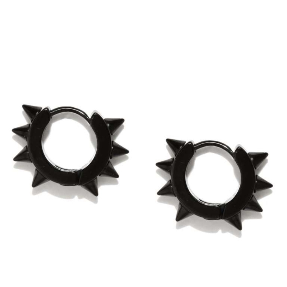 spike hoop earrings - Picture 3 of 7